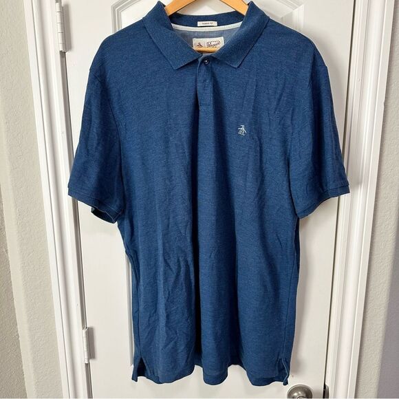 Penguin Munsingwear Short Sleeve Polo Shirt Men's XXL Blue Classic Fit - Picture 1 of 4